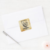 Franse Circus Acrobat vliegt kunst Vierkante Sticker (Envelop)