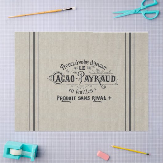 Franse Cocoa Grain Sack Tissuepapier (Craft)