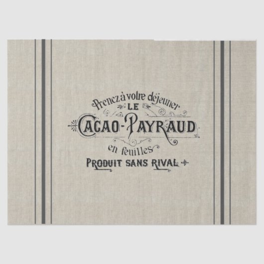Franse Cocoa Grain Sack Tissuepapier (Voorkant)