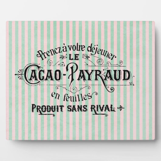  Franse Cocoa Powder Advertisement Fotoplaat (Voorkant)