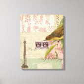 Franse collage canvas afdruk (Voorkant)
