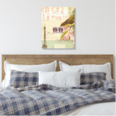 Franse collage canvas afdruk (Insitu (Slaapkamer))