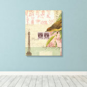 Franse collage canvas afdruk (Insitu (Houten vloer))