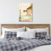 Franse collage canvas afdruk (Insitu (Slaapkamer))