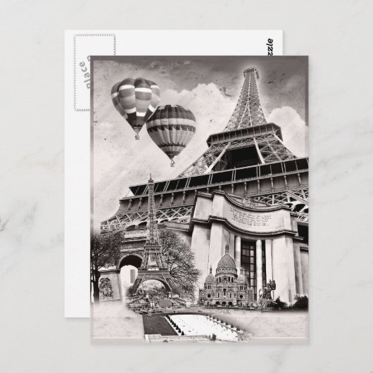 Franse collage v1 briefkaart (Voorkant / Achterkant)