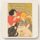 Franse Compagnie van Chocolade en Thee, Art Nouvea Bier Onderzetter (Voorkant)