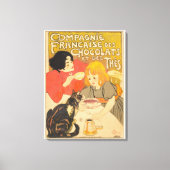 Franse Compagnie van Chocolade en Thee, Art Nouvea Canvas Afdruk (Voorkant)