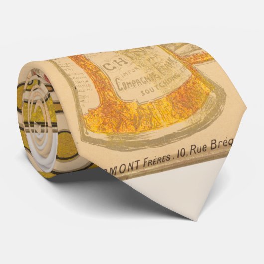 Franse Compagnie van Chocolade en Thee, Art Nouvea Stropdas (Opgerold)