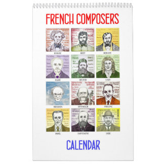 Franse componisten - Wall Calendar Kalender