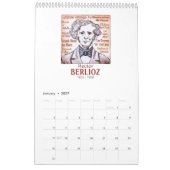 Franse componisten - Wall Calendar Kalender (Jan 2027)