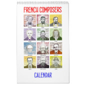 Franse componisten - Wall Calendar Kalender (Hoes)