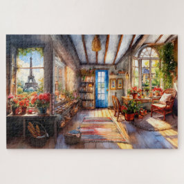 Franse Cottage Waterverf Legpuzzel