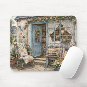 Franse Cottagecore Dekbed Winkel Watercolor Muismat