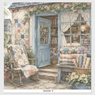 Franse Cottagecore Dekbed Winkel Watercolor Sticker