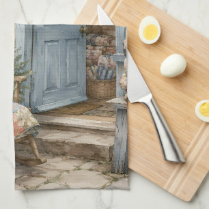 Franse Cottagecore Dekbed Winkel Watercolor Theedoek