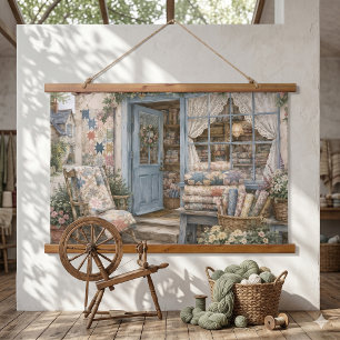 Franse Cottagecore Dekenshop Waterverf Hangend Wandkleed