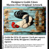 Franse Country Barnyard Rooster DB7L Decoupage Tissuepapier