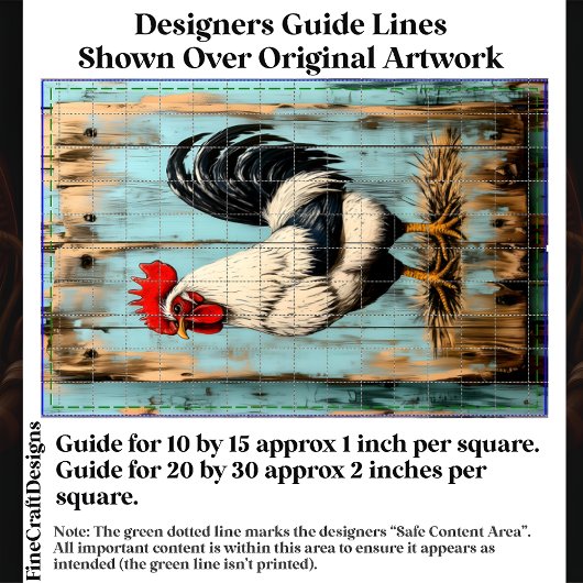 Franse Country Barnyard Rooster DB7L Decoupage Tissuepapier