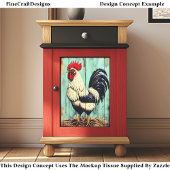 Franse Country Barnyard Rooster DB7LF Decoupage Tissuepapier