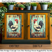 Franse Country Barnyard Rooster DB7RF Decoupage Tissuepapier
