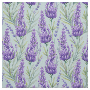 Franse Country Decor Waterverf Lavendelbloemen Stof