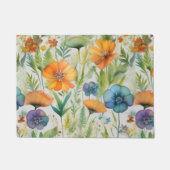 Franse Country Decor Waterverf Wildflowers Deurmat (Voorkant)