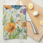 Franse Country Decor Waterverf Wildflowers Theedoek (Quarter Fold)