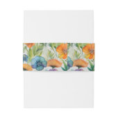 Franse Country Decor Waterverf Wildflowers Uitnodigingen Wikkel (Achterkant Voorbeeld)