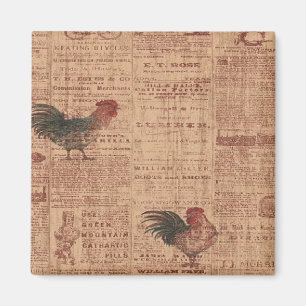  Franse Country Roosters Koelkast Magnet