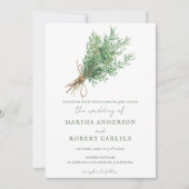 Franse Country Rosemary Springs met Twine Wedding Kaart (Voorkant)