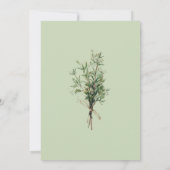 Franse Country Rosemary Springs met Twine Wedding Kaart (Achterkant)