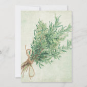 Franse Country Rosemary Springs met Twine Wedding Kaart (Achterkant)