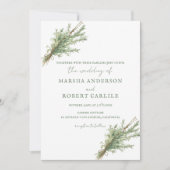 Franse Country Rosemary Springs met Twine Wedding Kaart (Voorkant)
