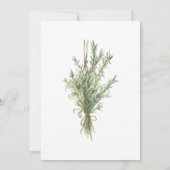 Franse Country Rosemary Springs met Twine Wedding Kaart (Achterkant)