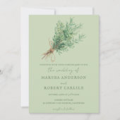 Franse Country Rosemary Springs met Twine Wedding Kaart (Voorkant)