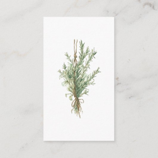 Franse Country Rozemarijn Rustieke Botanische Huwe Informatiekaartje (Achterkant)