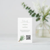 Franse Country Rozemarijn Rustieke Botanische Huwe Informatiekaartje (Staand voorkant)