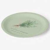 Franse Country Rozemarijn Rustieke Botanische Huwe Papieren Bordje (Gekanteld)