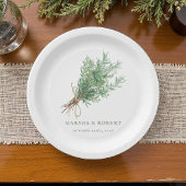 Franse Country Rozemarijn Rustieke Botanische Huwe Papieren Bordje