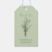 Franse Country Rozemarijn Rustieke Trouwcadeau Lab Cadeaulabel (Voorkant)
