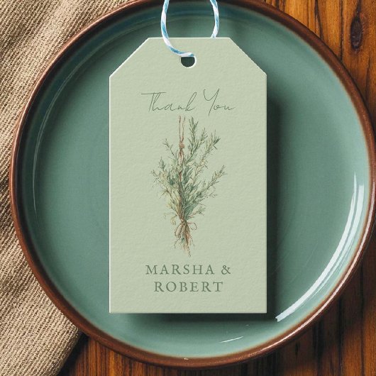 Franse Country Rozemarijn Rustieke Trouwcadeau Lab Cadeaulabel