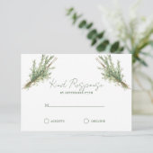 Franse Country Rozemarijn Springs met Twine RSVP Kaartje (Staand voorkant)