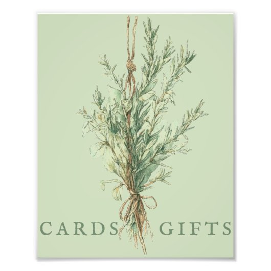 Franse Country Rozemarijn Trouwkaarten & Geschenke Foto Afdruk (Voorkant)