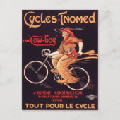 Franse Cowboy Bicycle Ad Briefkaart (Voorkant)