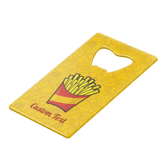 Franse creditcard Fles Open Creditkaart Flessenopener (Voorkant Gekanteld)