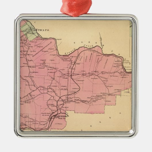 Franse Creek Township Metalen Ornament (Voorkant)