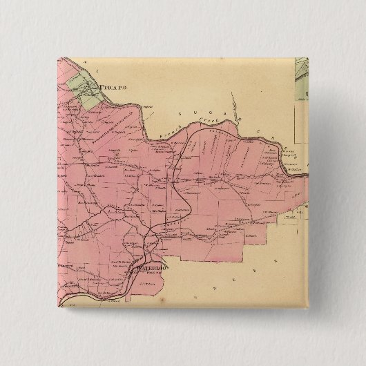 Franse Creek Township Vierkante Button 5,1 Cm (Voorkant)