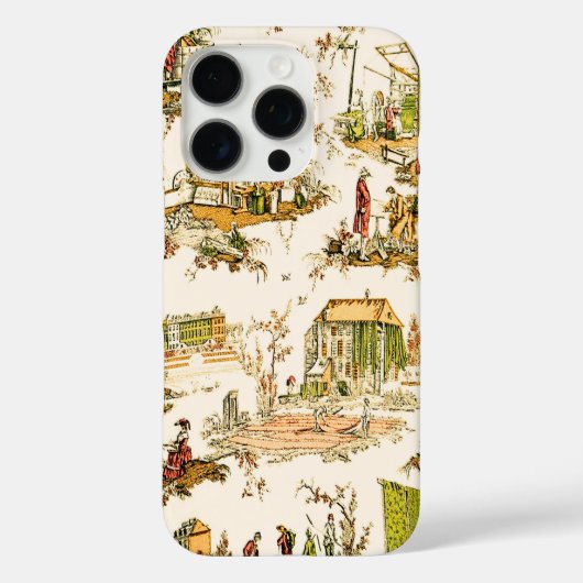 Franse Creme Toile Chinoiserie stijl rustiek Case-Mate iPhone Case (Achterkant)