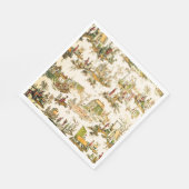 Franse Creme Toile Chinoiserie stijl rustiek Servet (Hoek)