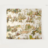 Franse Creme Toile Chinoiserie stijl rustiek Wandkleed (Voorkant (horizontaal))